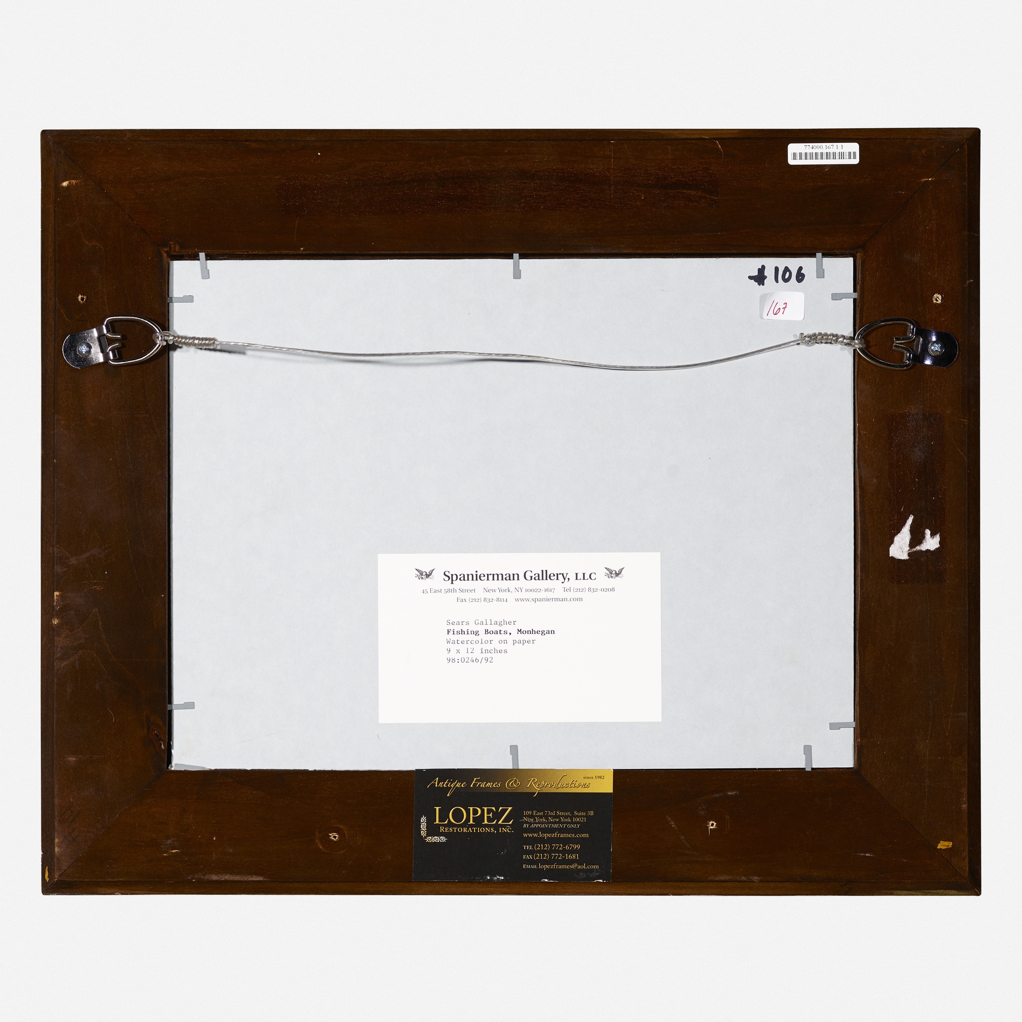 Artwork by Sears Gallagher, Fishing Boats, Monhegan, Made of watercolor on paper