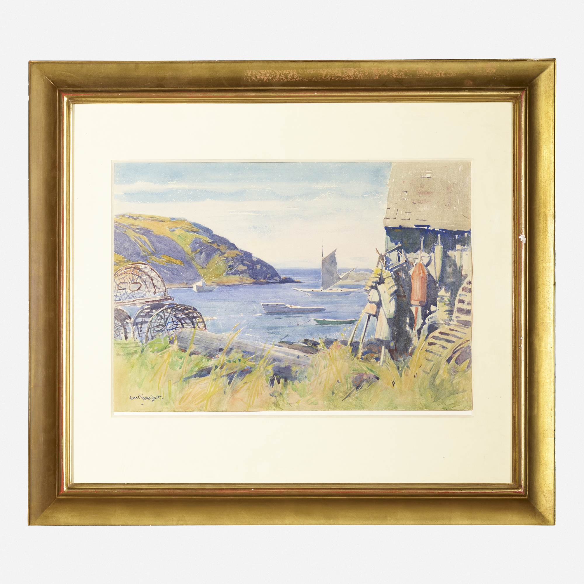 Artwork by Sears Gallagher, Fishing Shack, Made of watercolor on paper