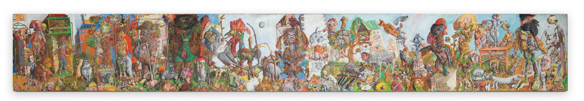 Artwork by Miodrag Djuric Dado, Bowery, Made of oil on paper laid on board