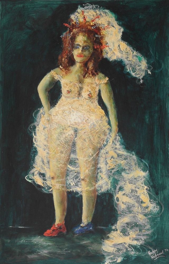 Artwork by Charles Edward Hopgood, "The Pregnant Bride", Made of Oil on Board