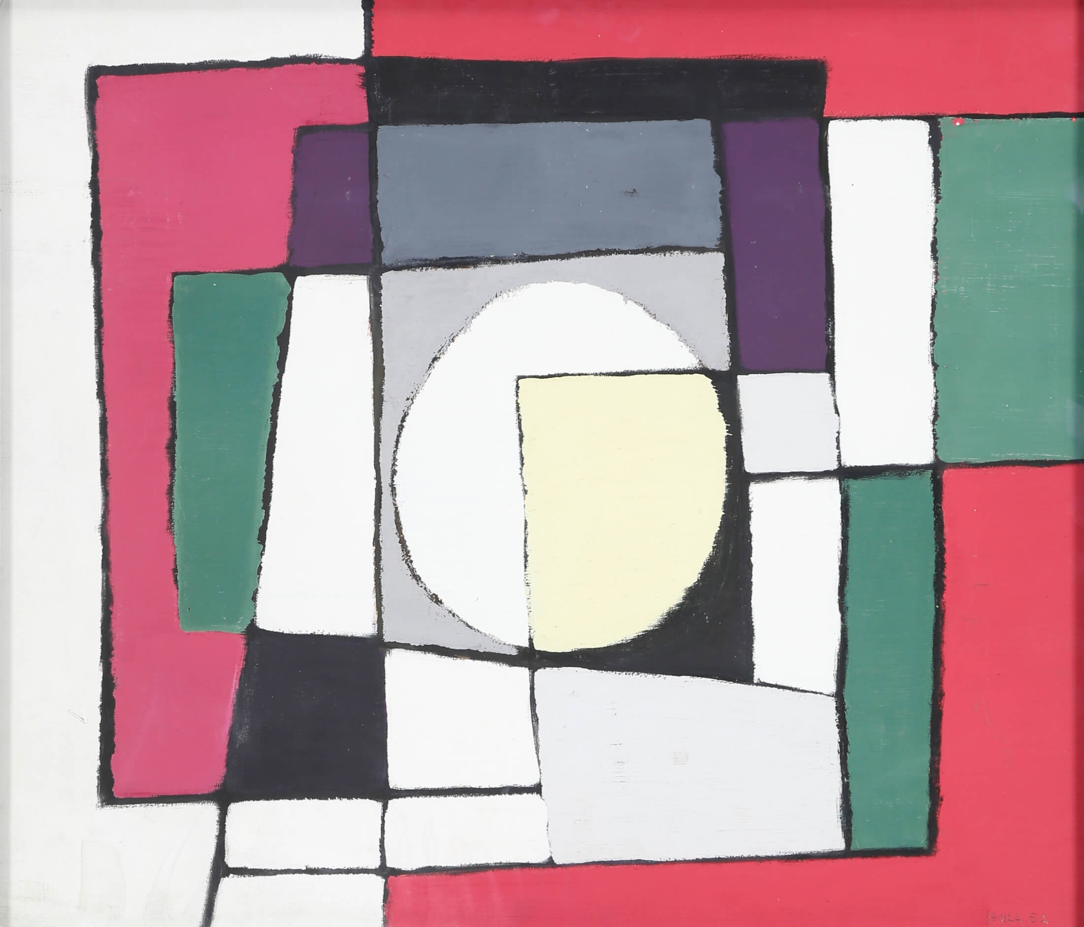 Artwork by James Hull, Composition, Made of Tempera on panel