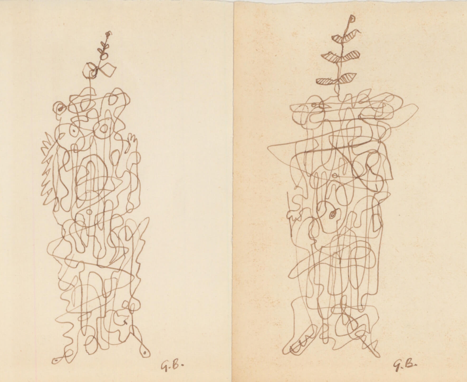 Georges Braque | Personnages [2 dessins] | MutualArt