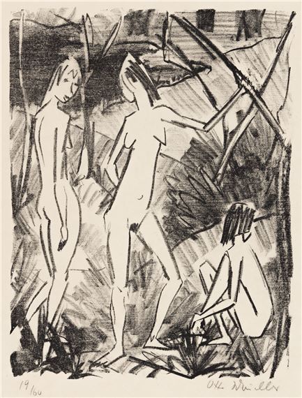 1919 Otto Mueller Zwei Mädchen mit Handspiegel