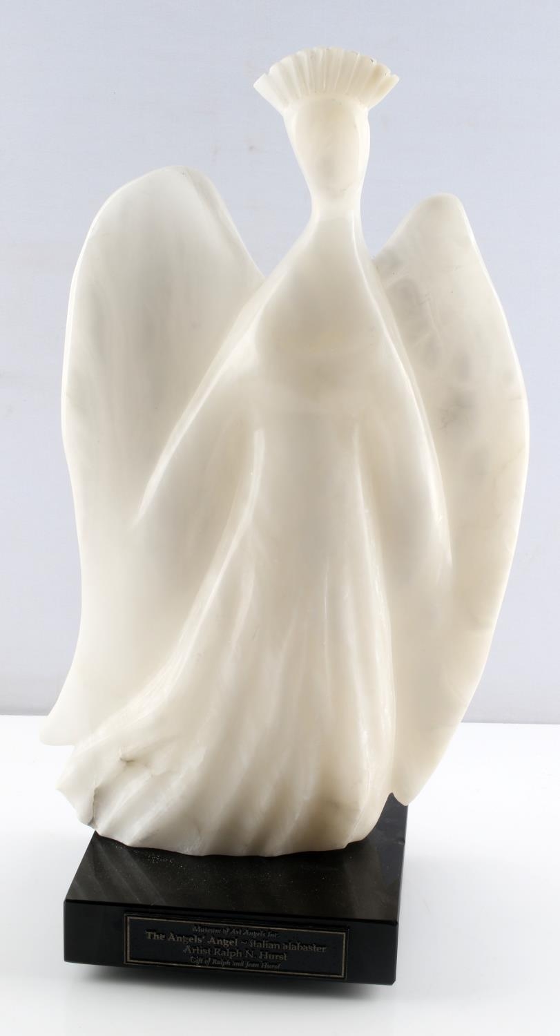 Onyx Swan Sculpture on a Rotating Plinth by Ralph Hurst