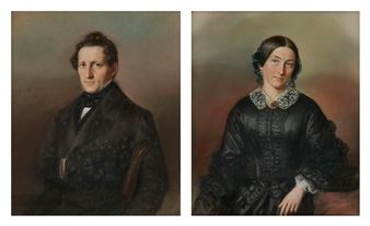 Portrait de Monsieur et portrait de Madame - Johann Jakob Serr