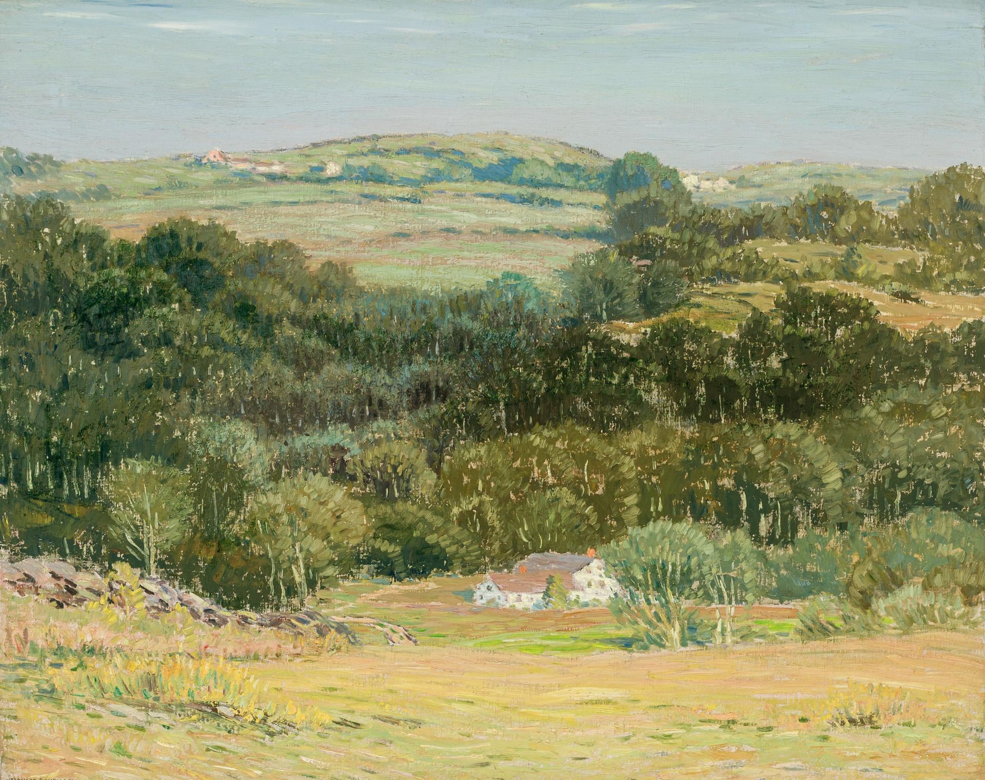 Artwork by Leonard Ochtman, Summer in the Valley, Made of oil on canvas