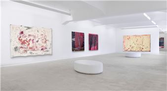 Installation view of Emil Holmer exhibition at Galerie Michael Janssen.