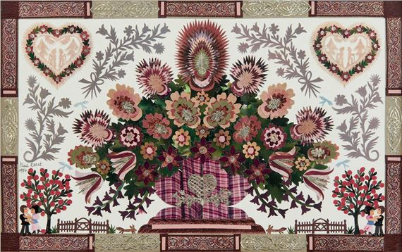 Anne Rosat | Découpage à motif d'un bouquet de fleurs (1984