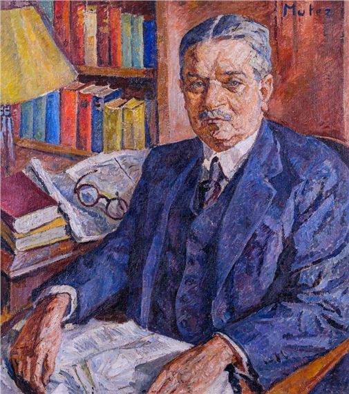 Portrait d’homme dans la bibliothèque by Maria-Mela Muter