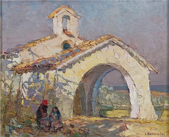 Femmes devant la chapelle by Louis Bonamici