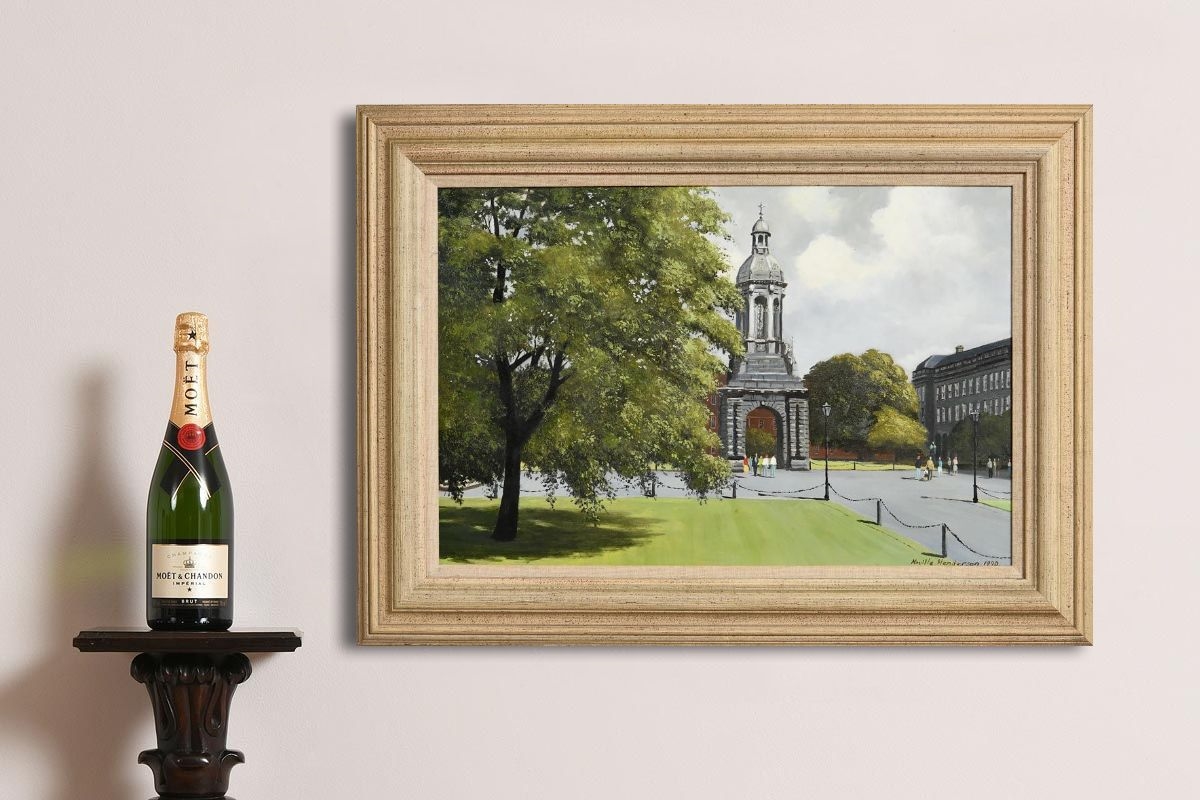 Artwork by Neville Henderson, Trinity College, Made of oil on board