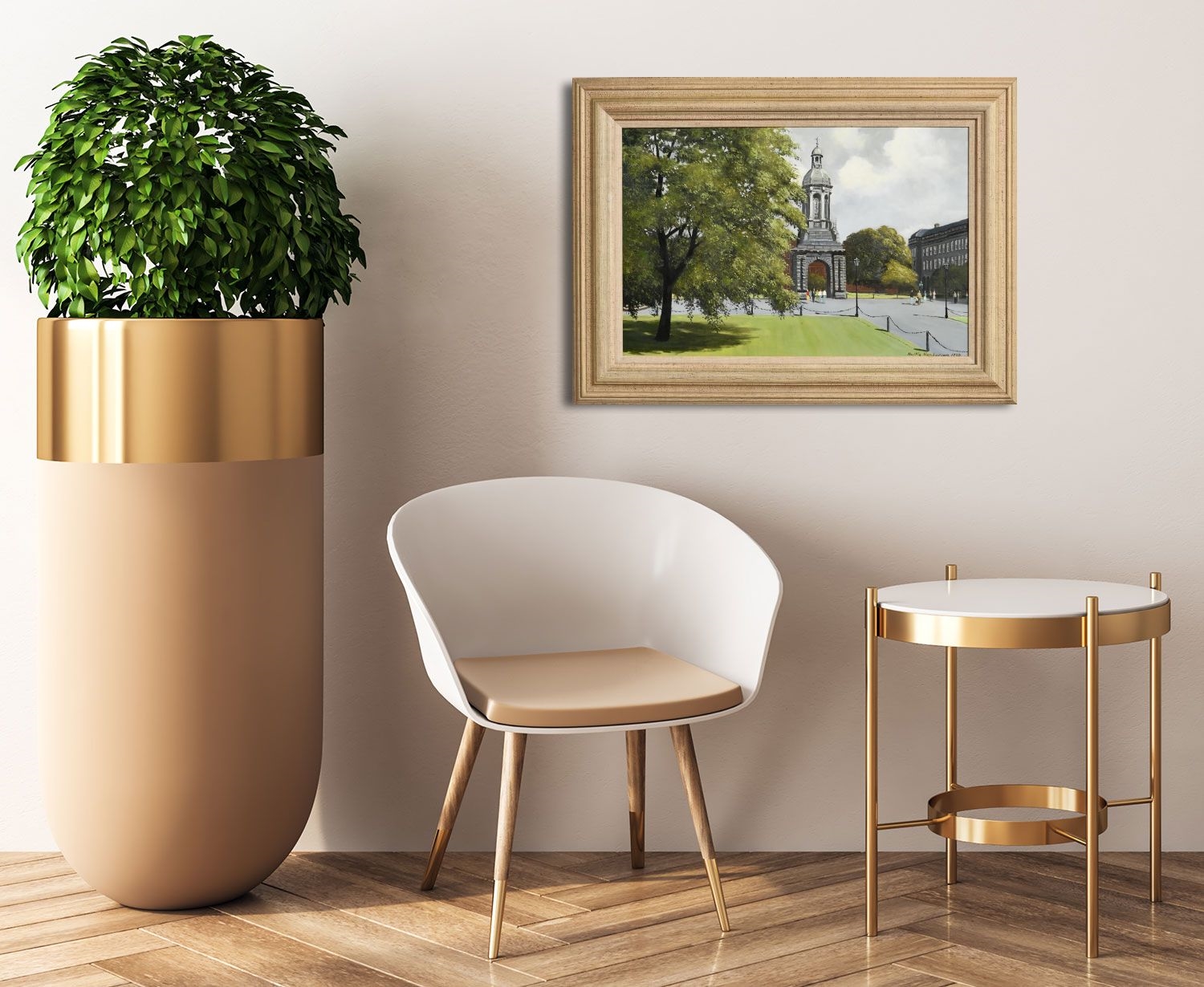 Artwork by Neville Henderson, Trinity College, Made of oil on board