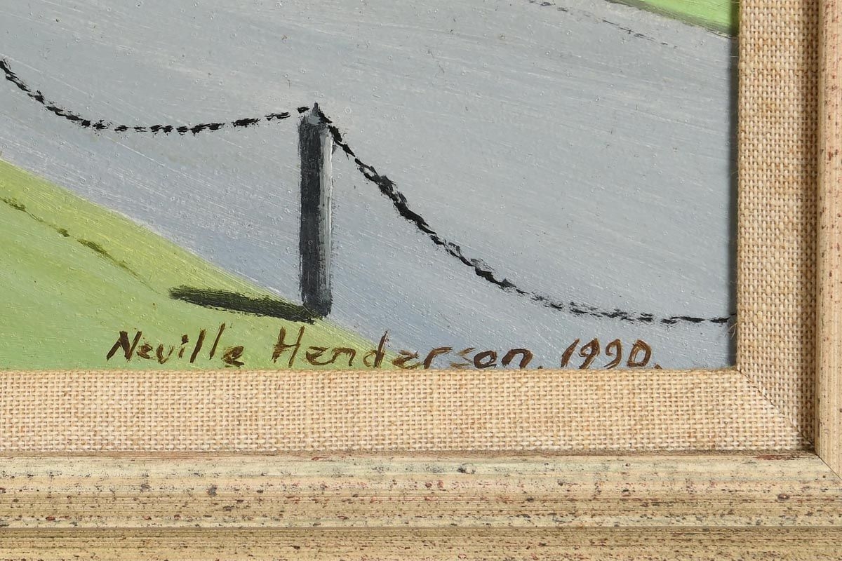 Artwork by Neville Henderson, Trinity College, Made of oil on board