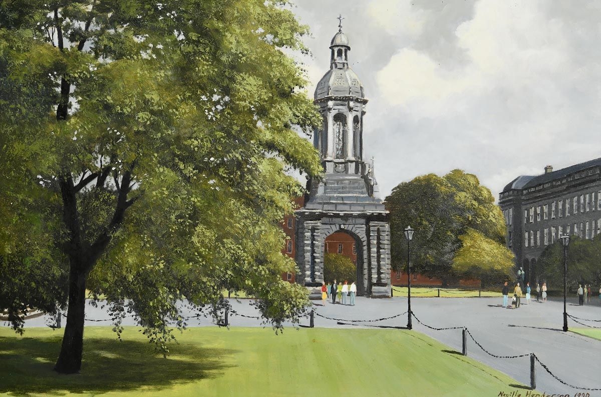 Artwork by Neville Henderson, Trinity College, Made of oil on board