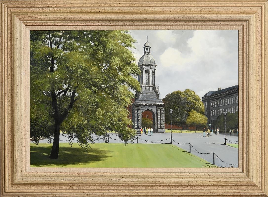Artwork by Neville Henderson, Trinity College, Made of oil on board