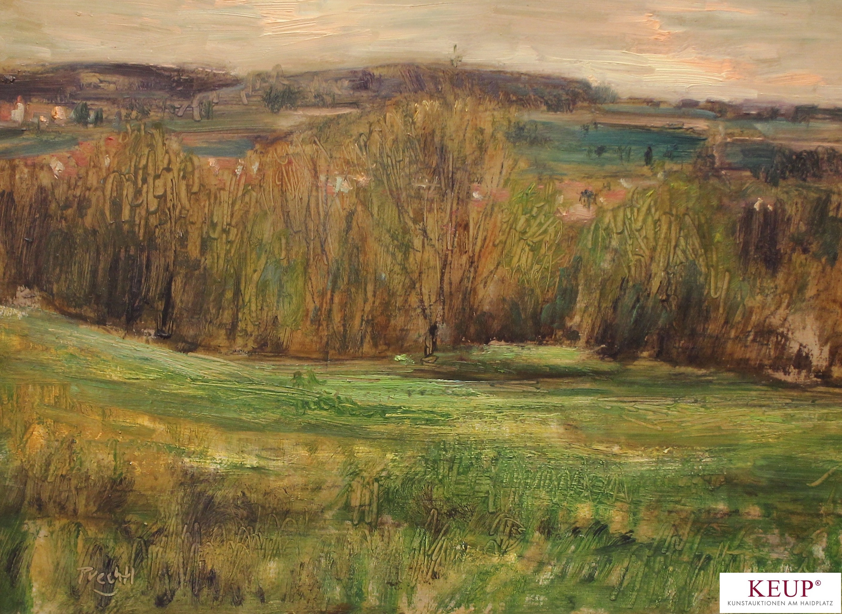Artwork by Gerhard Prechtl, Oberpfälzer Landschaft, Made of Oil on panel