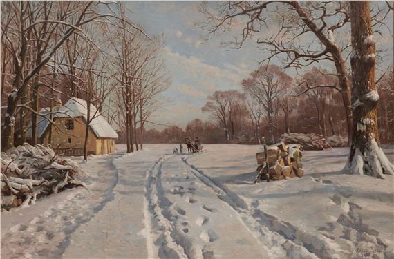Winter View by Peder Mork Monsted, 1915