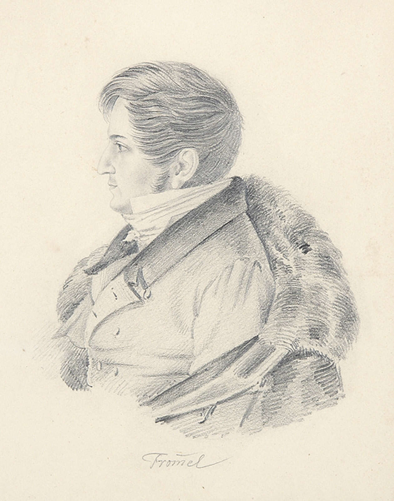 Rudolf Kuntz | Brustbild des Malers Carl Ludwig Frommel im Profil nach ...