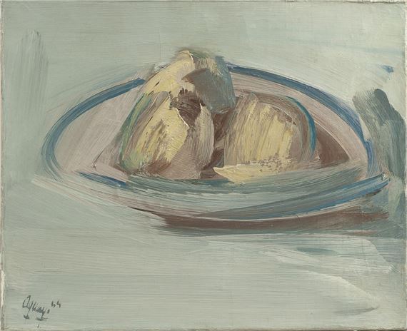 Nature morte à la coupe de fruit by Fermin Aguayo, 1964