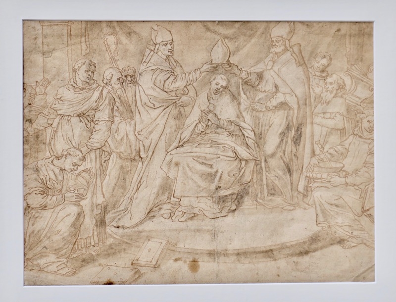 Artwork by Vincenzo Carducci, La Consagración de San Ambrosio, Made of Drawing