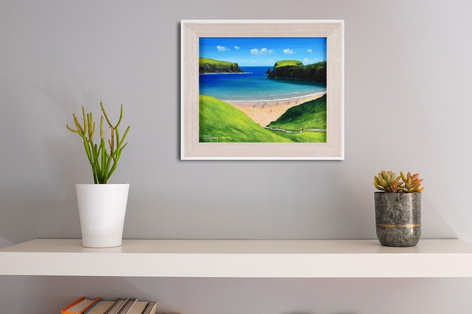 Artwork by Sean Loughrey, SILVER STRAND BEACH, DONEGAL, Made of OIL ON BOARD