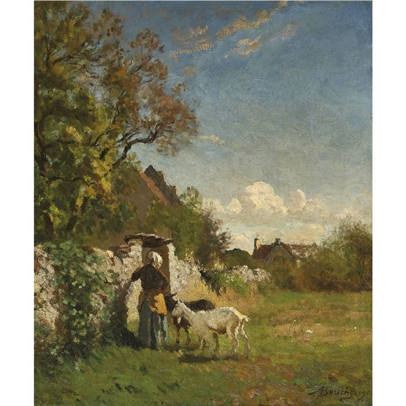 Bäuerin mit Ziegenpaar by Louis Alexandre Bouché, 1902