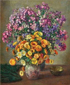 "Soucis et Phlox" - Henri-Marcel Robert
