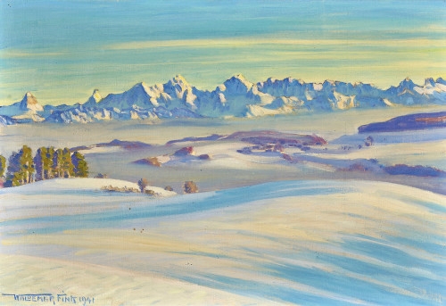 "Wintersonne auf dem Gurten" by Waldemar Fink, 1941