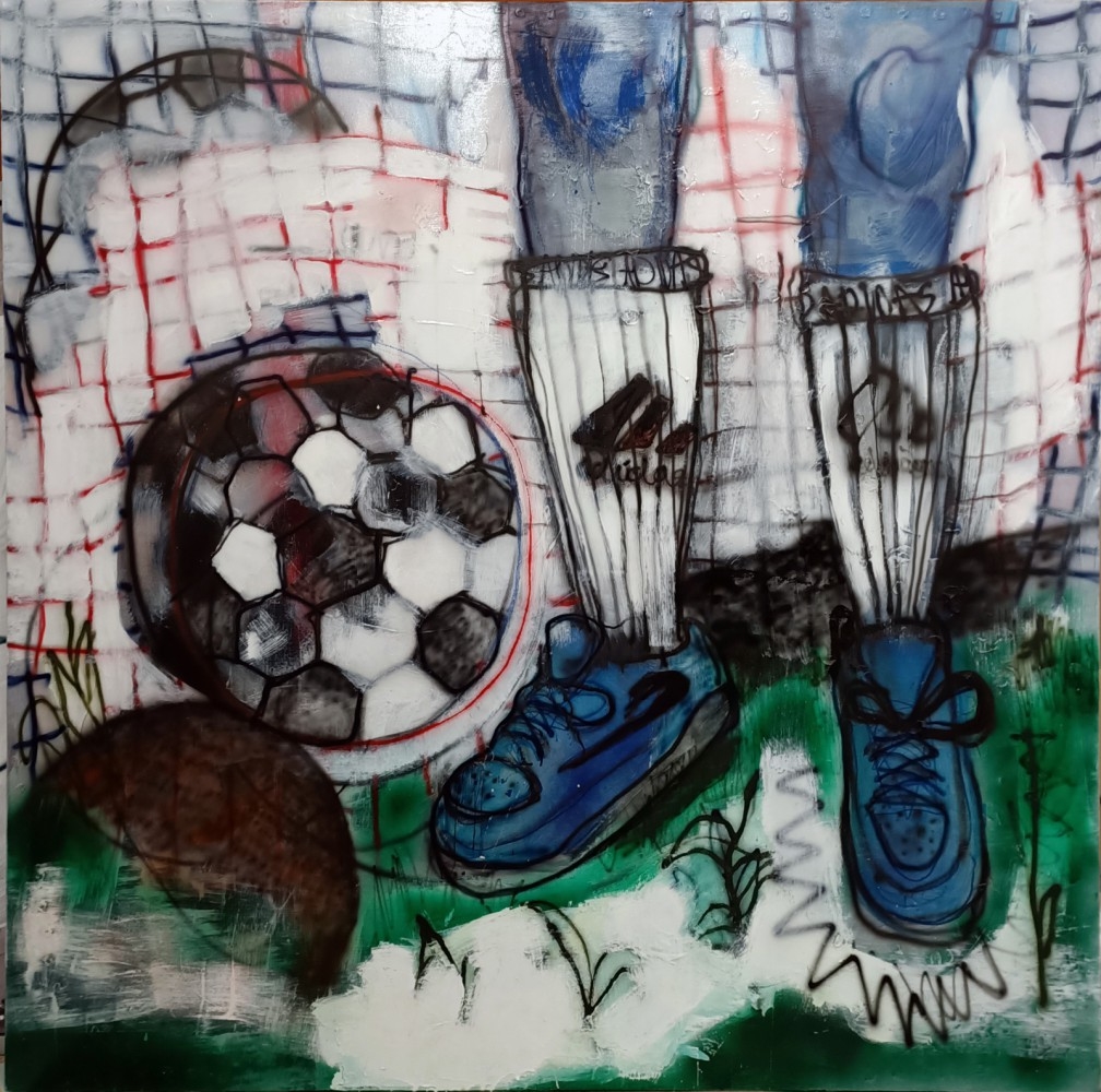 Artwork by Julia Tymanska, ʾł첹, Made of acrylic, ink, oil-phthalic enamel on canvas