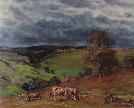 Na pastvě by Karel Schauer, 1955