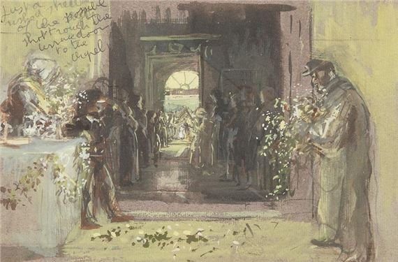 Design for a Wedding Scene from Tony Richardson's 1968 film 'The Charge of the Light Brigade'
