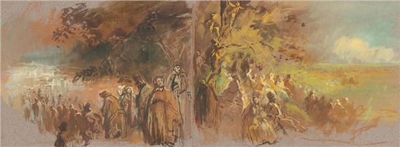 Design for a Crowd Scene from Tony Richardson's 1968 film 'The Charge of the Light Brigade' by Lila De Nobili