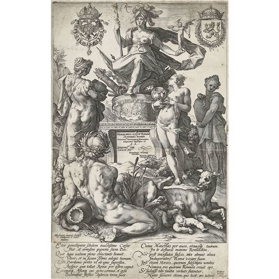 "Roma - Allegorie von Rom". by Hendrick Goltzius