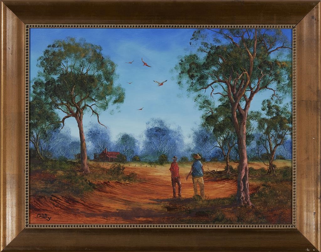 John Cobby | Two Battlers Yarning | MutualArt