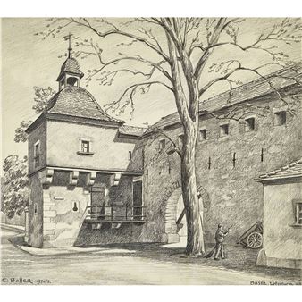 "Basel. Letziturm 1676" - Ermanno Boller
