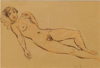 Reclining female nude - Kurt Edzard