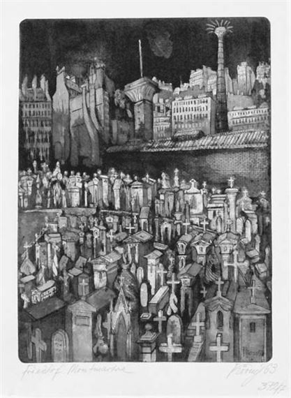 Friedhof Montmartre by Hans Körnig, 1963