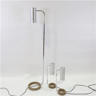 a Tangola standard lamp and two matching table or desk lamps - Paul Mayén