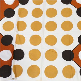 1960s "Duality" pair of fabric / curtain panels - Jatel Hoyle