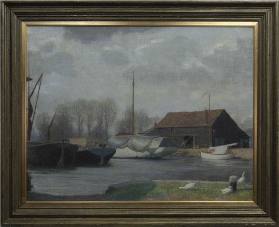 DUTCH BARGES by John Bulloch Souter, circa 1912