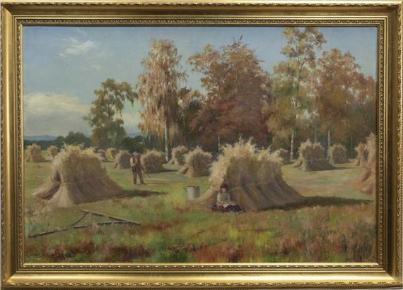 HAYSTACKS by Hugh Allan, dated 1892