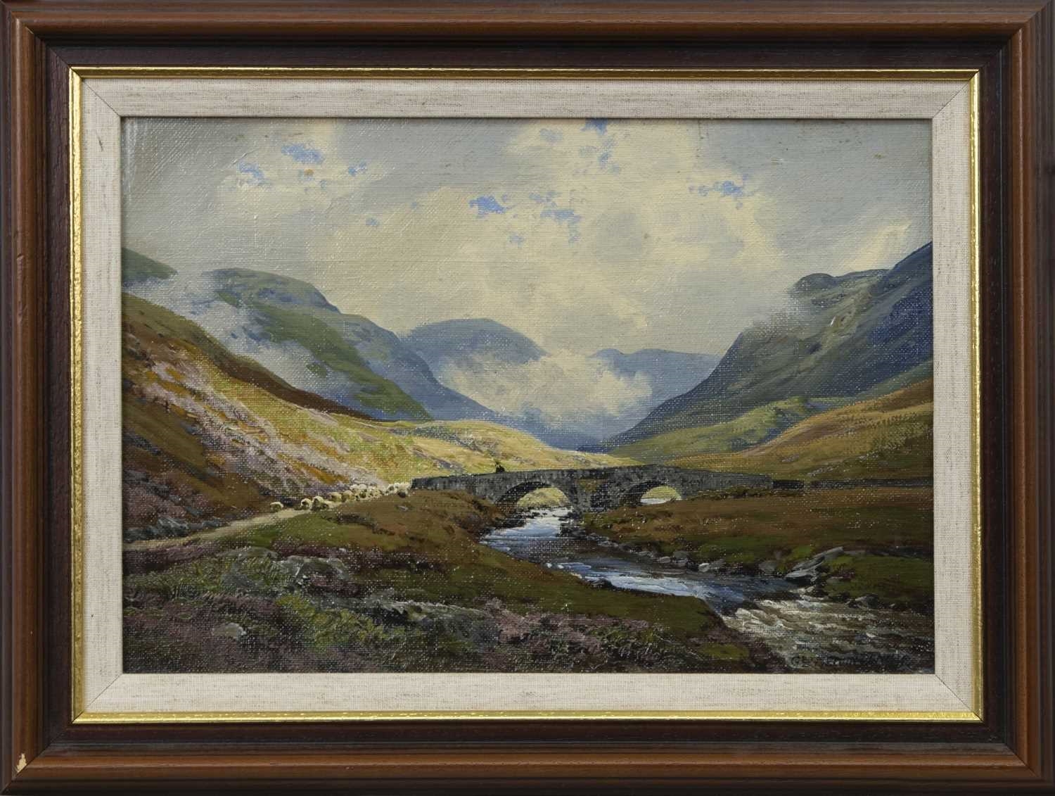 George Melvin Rennie | THE FLOCK AT SLIGACHAN OLD BRIDGE | MutualArt