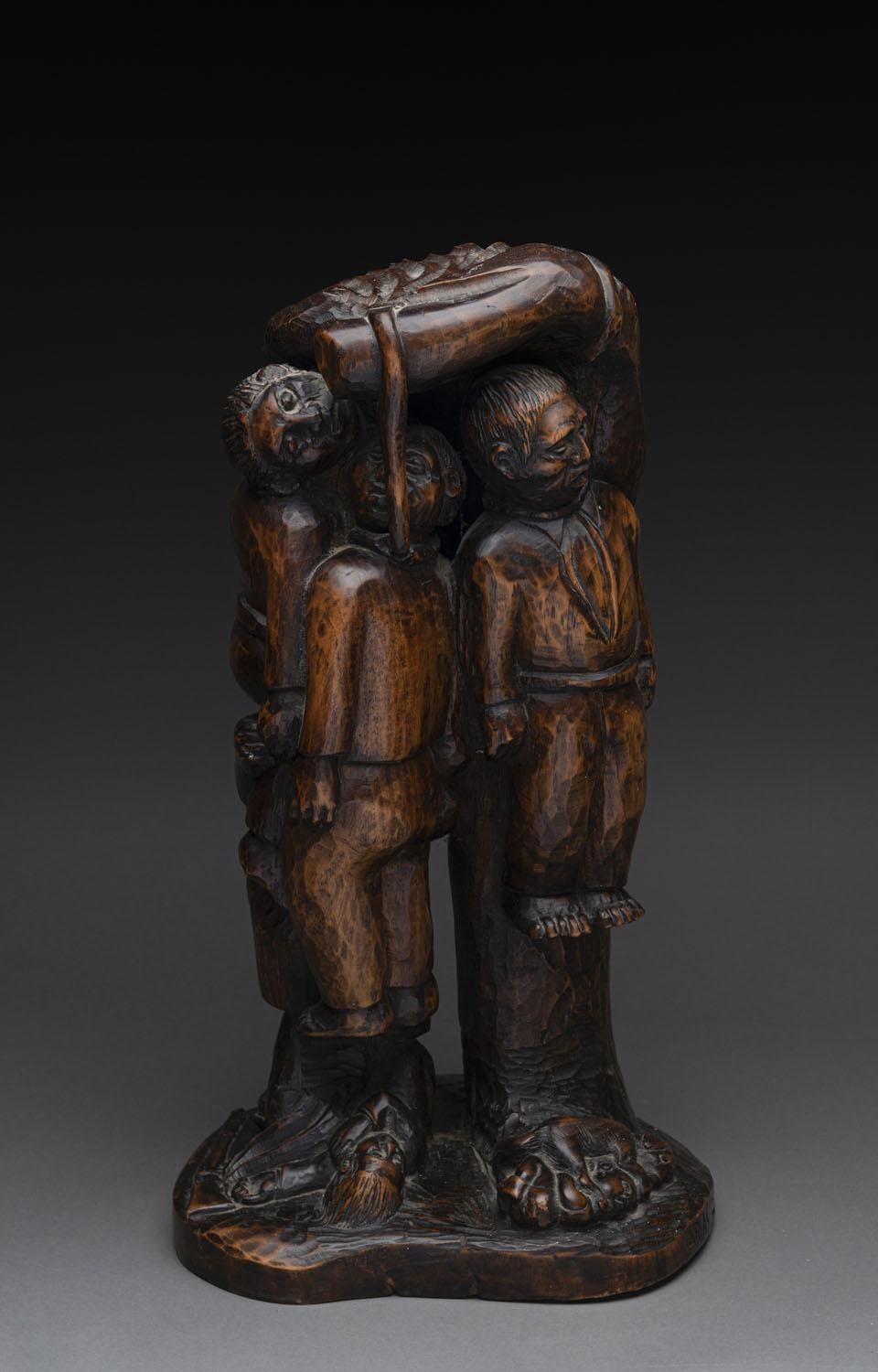 Artwork by Flores Arias, Mexican folkart sculpture, Made of carved timber