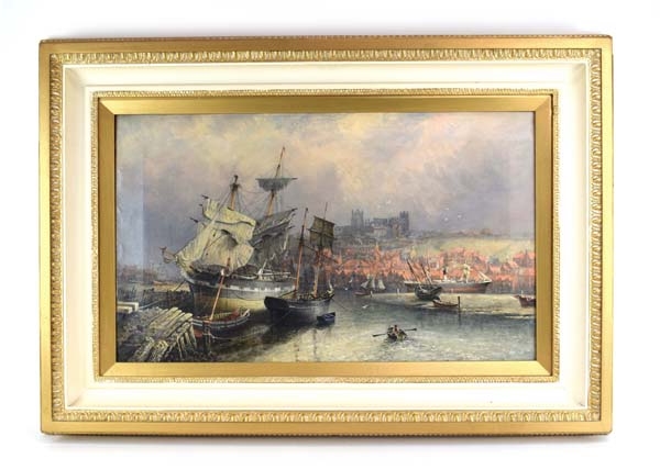 Richard Weatherill | A view of Whitby Harbour and Abbey | MutualArt