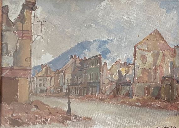 Maurice Ehlinger | A street after the bombing | MutualArt