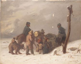 The acrobats escorted to the border - S. Durand