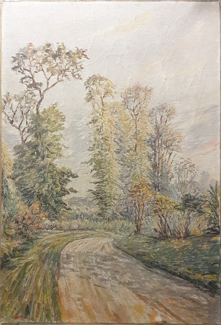 Artwork by Fernand Laval, Chemin tournant, Made of Oil on canvas
