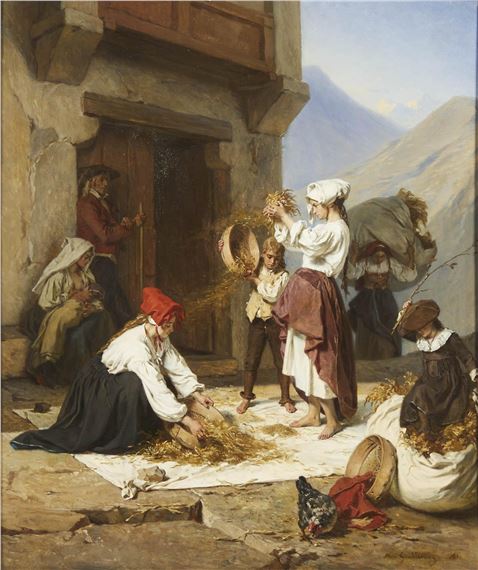 Famille au labeur by Alexandre-Marie Guillemin, 1861