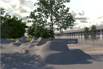 Black Cube Unveils Permanent, Interactive, Concrete Art Installation by Matt Barton at Denver's Taxi Campus