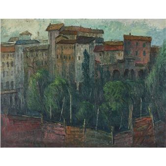 Tessiner Häuser am Steilhang - Libero Monetti